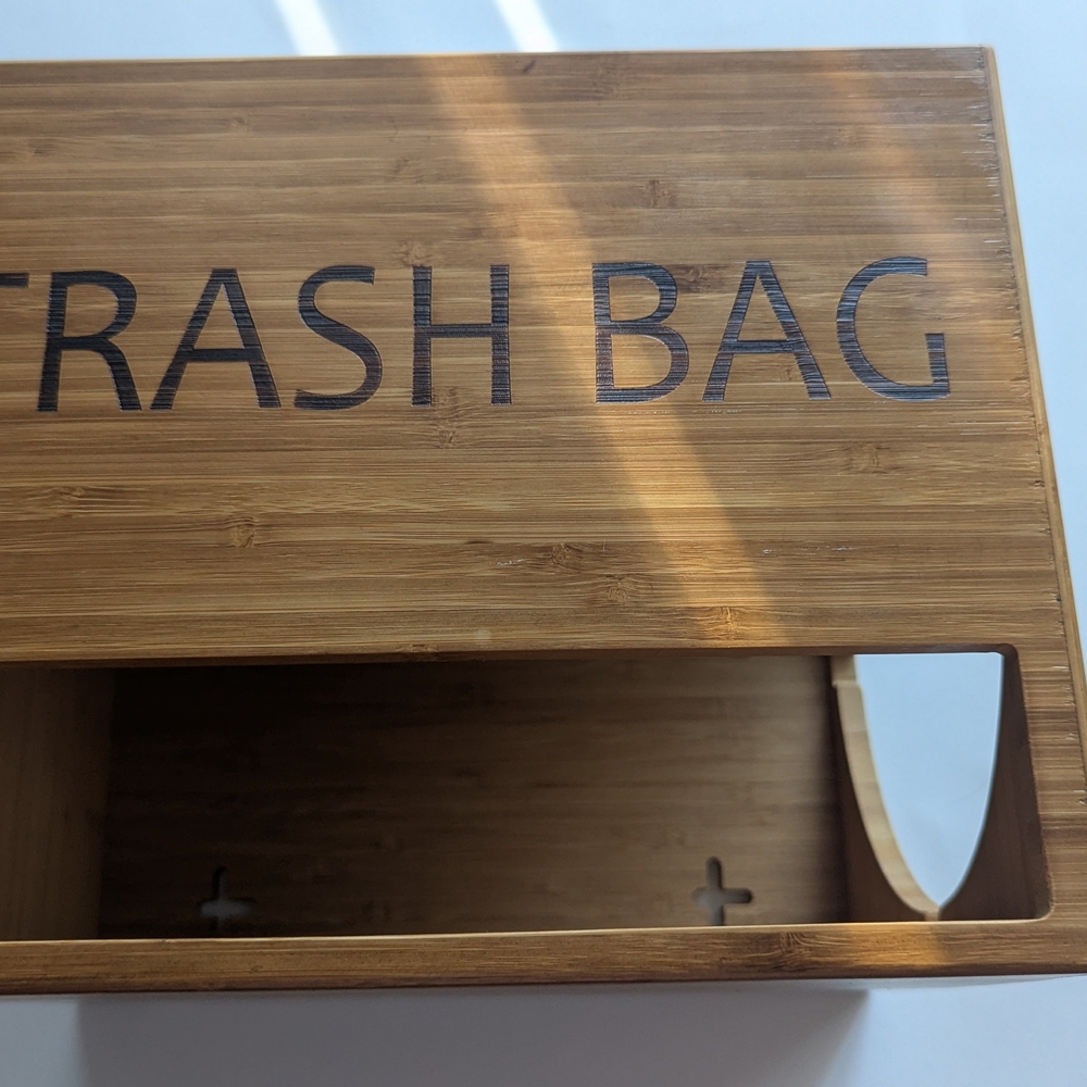 Eco-Friendly Bamboo Trash Bag Holder